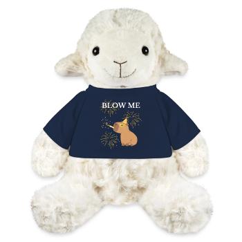 Souffle-moi du capibara et des feux d’artifice - Mouton en peluche Annika MiniFeet® - bleu marine - Devant