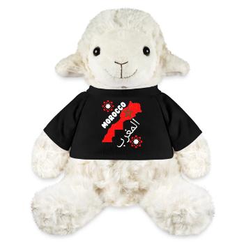 MOROCCAN DESIGN, moroccan flag, moroccan football - Mouton en peluche Annika MiniFeet® - noir - Devant