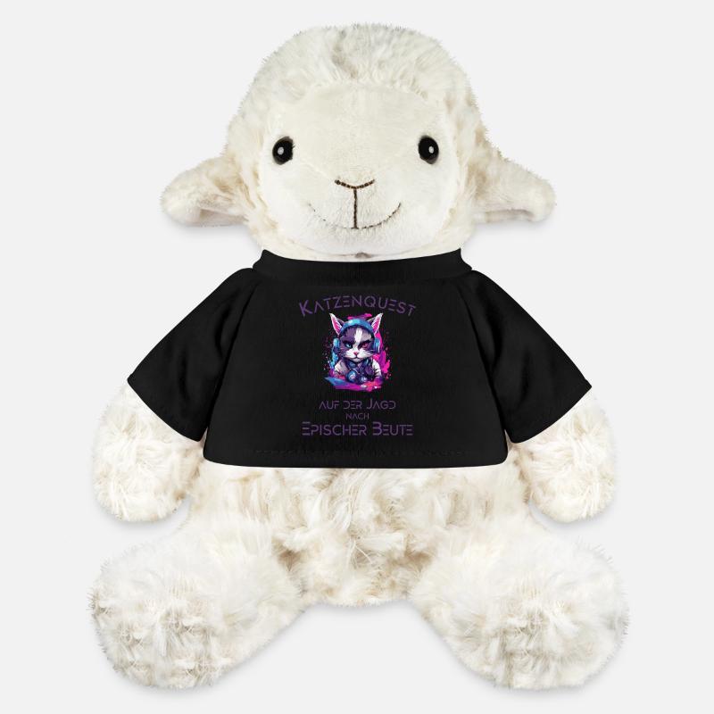 Katzen Gaming Epic Geschenk - MiniFeet® Schaf Annika - Schwarz