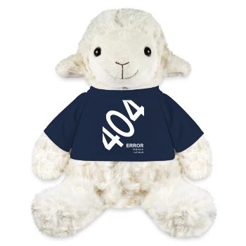 404 Erreur Motivation non trouvée Nerd Humour - Mouton en peluche Annika MiniFeet® - bleu marine - Devant