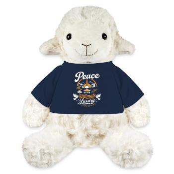 La paix est le luxe ultime – Déclaration forte - Mouton en peluche Annika MiniFeet® - bleu marine - Devant