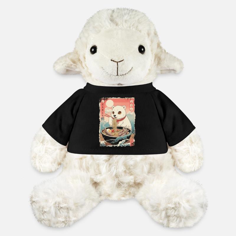 Kawaii Polar Bear Ramen Anime - MiniFeet® Sheep Annika - black