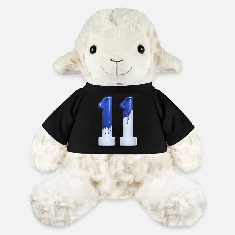 NR. 11 NUMMER 11 BLAU WEIß 11. GEBURTSTAG - MiniFeet® Schaf Annika - Schwarz