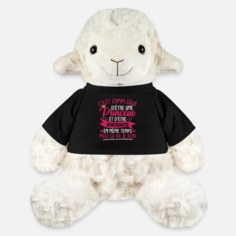 Une princesse et d'être enceinte - Mouton en peluche Annika MiniFeet® - noir