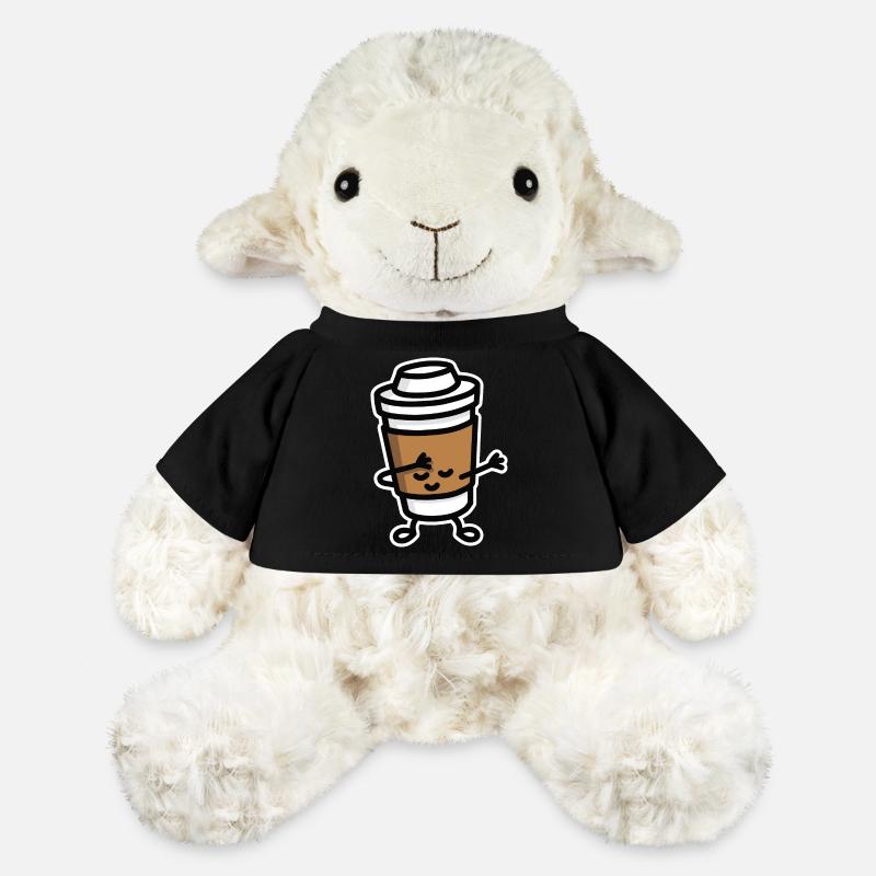 Dab / dabbing cardboard coffee cup - MiniFeet® Sheep Annika - black