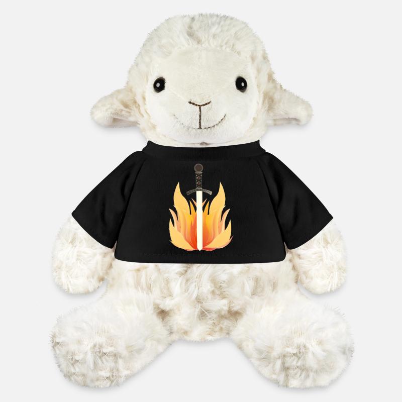 Long Sword with Flame Pattern, Fire Designs - MiniFeet® Sheep Annika - black