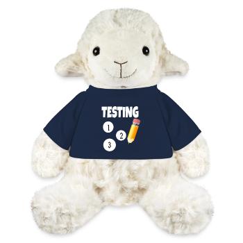Test 123 mit Bleistift - MiniFeet® Schaf Annika - French Navy - Vorne