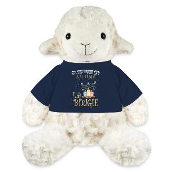 Si tu vois ça allume la bougie cadeau de Noël - Mouton en peluche Annika MiniFeet® - bleu marine - Devant