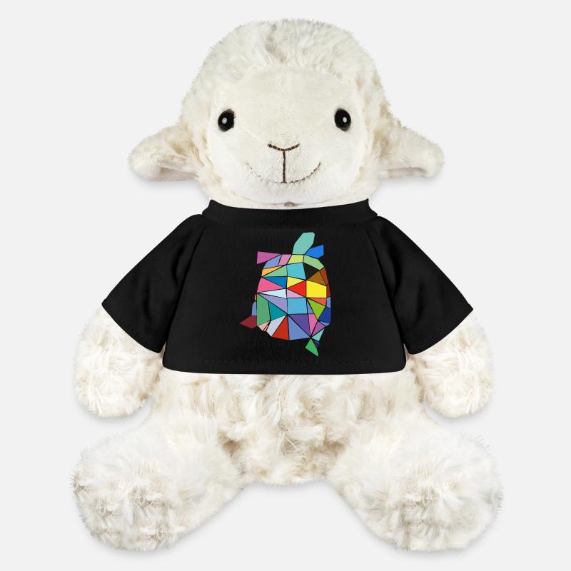 Tortue colorée - Mouton en peluche Annika MiniFeet® - noir