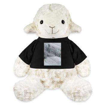 Paysage de neige sur troncs d’arbres - Mouton en peluche Annika MiniFeet® - noir - Devant