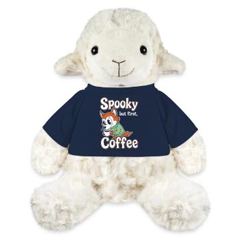 Kuschelfuchs mit Kaffee-Motiv - MiniFeet® Schaf Annika - French Navy - Vorne