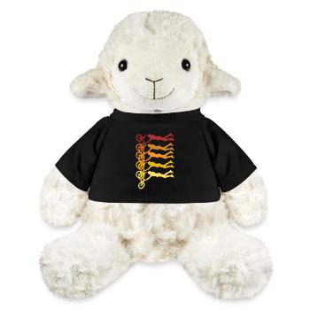 Colored Cyclists Silhouettes - MiniFeet® Sheep Annika - black - Front