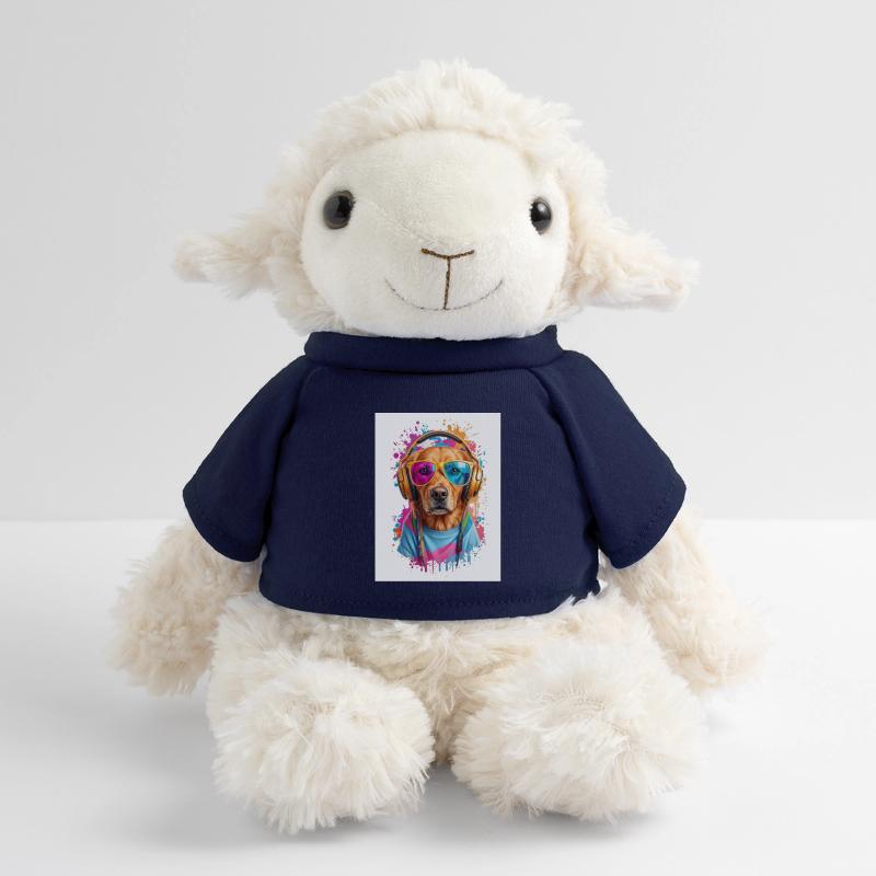 Bunter Hund mit Kopfhörern MiniFeet® Schaf Annika