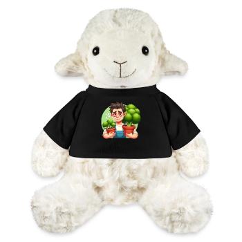 Erschöpfter Gärtner mit Brokkoli - MiniFeet® Schaf Annika - Schwarz - Vorne