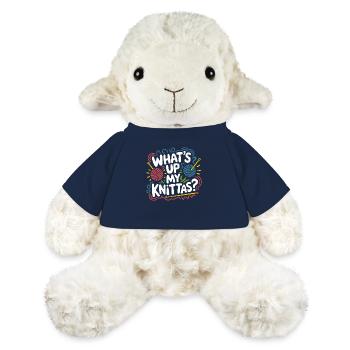 Le plaisir du tricot avec un humour créatif - Mouton en peluche Annika MiniFeet® - bleu marine - Devant