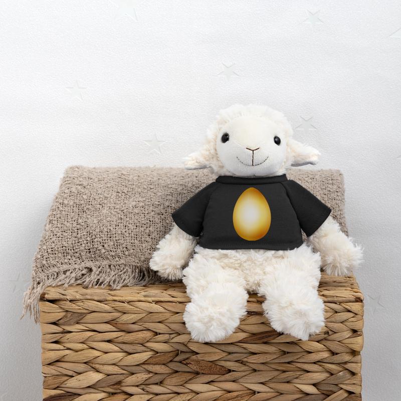 golden egg - gilded chicken egg for Easter MiniFeet® Sheep Annika
