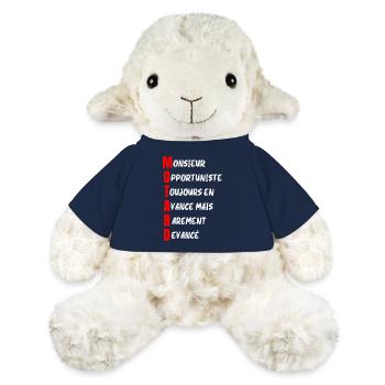 MOTARD : définition - Humour noir - Mouton en peluche Annika MiniFeet® - bleu marine - Devant