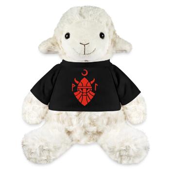 Rotes Wikinger-Krieger-Symbol - MiniFeet® Schaf Annika - Schwarz - Vorne
