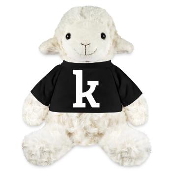 Lettre k « k » blanc - Mouton en peluche Annika MiniFeet® - noir - Devant