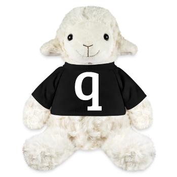 Buchstabe q "q" weiß - MiniFeet® Schaf Annika - Schwarz - Vorne