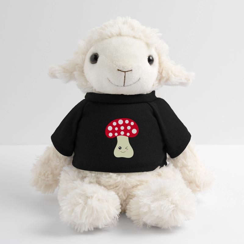 Kawaii champignon Toadstool mignon rouge avec visage Mouton en peluche Annika MiniFeet®