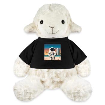 Astronaute à Miami Beach Beach - Mouton en peluche Annika MiniFeet® - noir - Devant