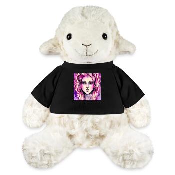 Schönes Gesicht Frau Magenta 80s 90s Stil Kunst - MiniFeet® Schaf Annika - Schwarz - Vorne