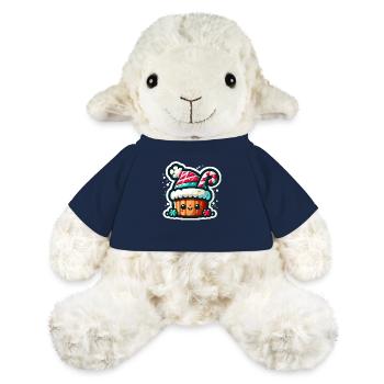 Cupcake au chapeau de Père Noël : une douce gâterie de Noël ! - Mouton en peluche Annika MiniFeet® - bleu marine - Devant