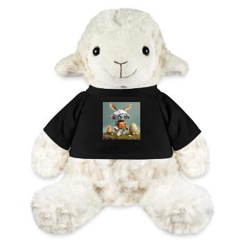 mignon petit robot vintage futuriste orange - Mouton en peluche Annika MiniFeet® - noir - Devant