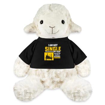 Je ne suis pas célibataire, mon homme travaille dans les attelages ! Champ pétrolifère - Mouton en peluche Annika MiniFeet® - noir - Devant