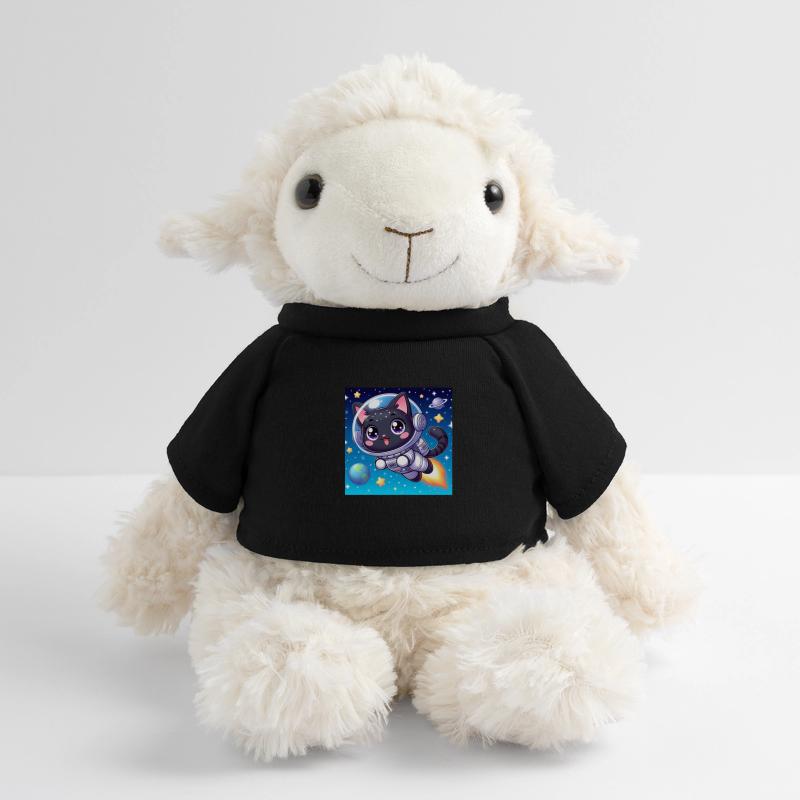 Cute space cat with jetpack in space MiniFeet® Sheep Annika