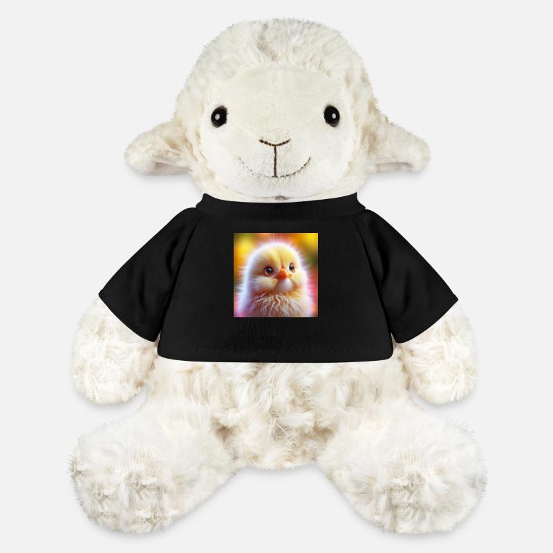 Chick 3D Hyperrealism Fluffy Yellow - MiniFeet® Sheep Annika - black