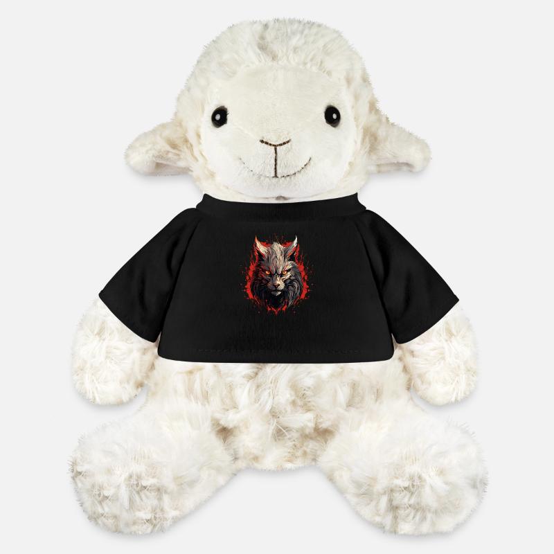 Le regard de pénétration du loup - Mouton en peluche Annika MiniFeet® - noir