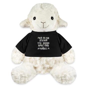 Citation paintball : choisir sa douleur à endurer - Mouton en peluche Annika MiniFeet® - noir - Devant