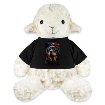 Rottweiler Dog USA Drapeau - Mouton en peluche Annika MiniFeet® - noir - Devant