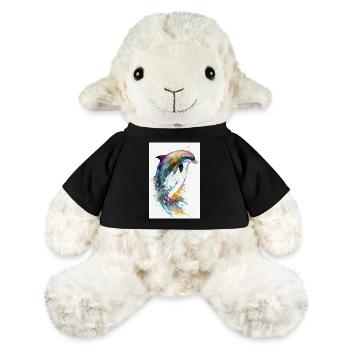 Dauphin Poisson marin Dauphins Poisson Animal Aquarelle - Mouton en peluche Annika MiniFeet® - noir - Devant