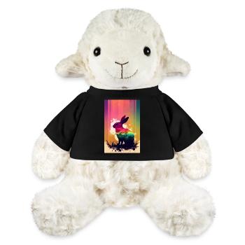 Lapin lapin animal animal de compagnie Silhouette de lapin - Mouton en peluche Annika MiniFeet® - noir - Devant