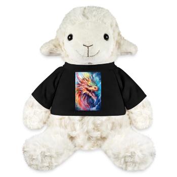 Dragon Mystique Dragon Fantaisie Coloré - Mouton en peluche Annika MiniFeet® - noir - Devant