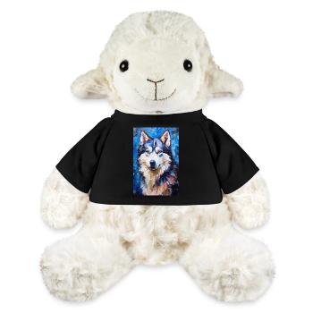 Chien Husky Sibérien coloré - Mouton en peluche Annika MiniFeet® - noir - Devant