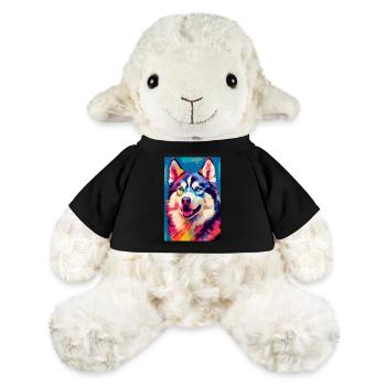 Husky Hund Chien sibérien - Mouton en peluche Annika MiniFeet® - noir - Devant