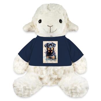 Rottweiler Hund Watercolor - MiniFeet® Schaf Annika - French Navy - Vorne