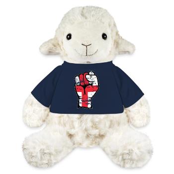 Drapeau de l’Angleterre poing utilisé à la main - Mouton en peluche Annika MiniFeet® - bleu marine - Devant