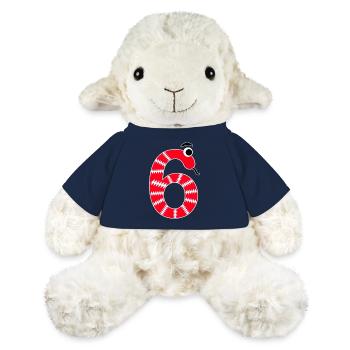 Zahl 6 Schlange rot Kinder - MiniFeet® Schaf Annika - French Navy - Vorne