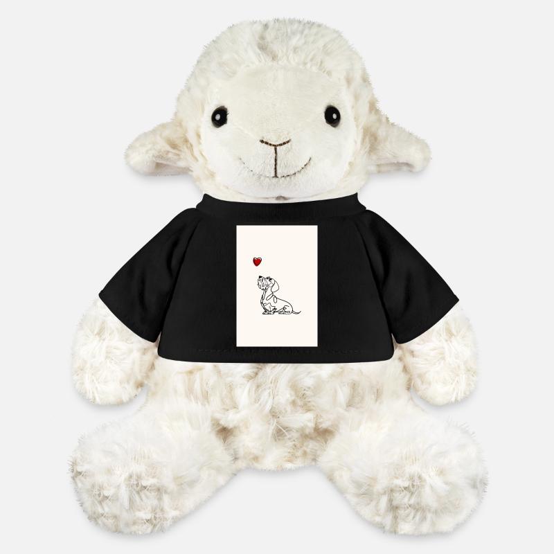 Wire-haired Dachshund with Heart Pastel - MiniFeet® Sheep Annika - black