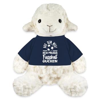 Drôle de Football Football Fan Cadeau - Mouton en peluche Annika MiniFeet® - bleu marine - Devant