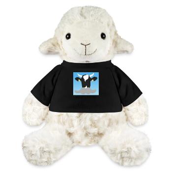Une vache à la moustache - Mouton en peluche Annika MiniFeet® - noir - Devant