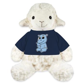 Nashorn Familie - Nashorn mit Baby - Nashorn Motiv - MiniFeet® Schaf Annika - French Navy - Vorne