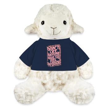 NE LAISSEZ PERSONNE VOUS FAIRE SENTIR INFÉRIEUR, CITATION - Mouton en peluche Annika MiniFeet® - bleu marine - Devant