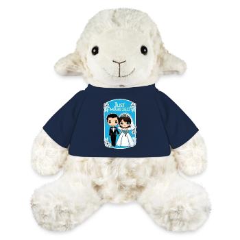 just married - pour mariage - Mouton en peluche Annika MiniFeet® - bleu marine - Devant