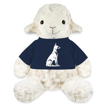 Treuer Dobermann Wachhund Silhouette - MiniFeet® Schaf Annika - French Navy - Vorne